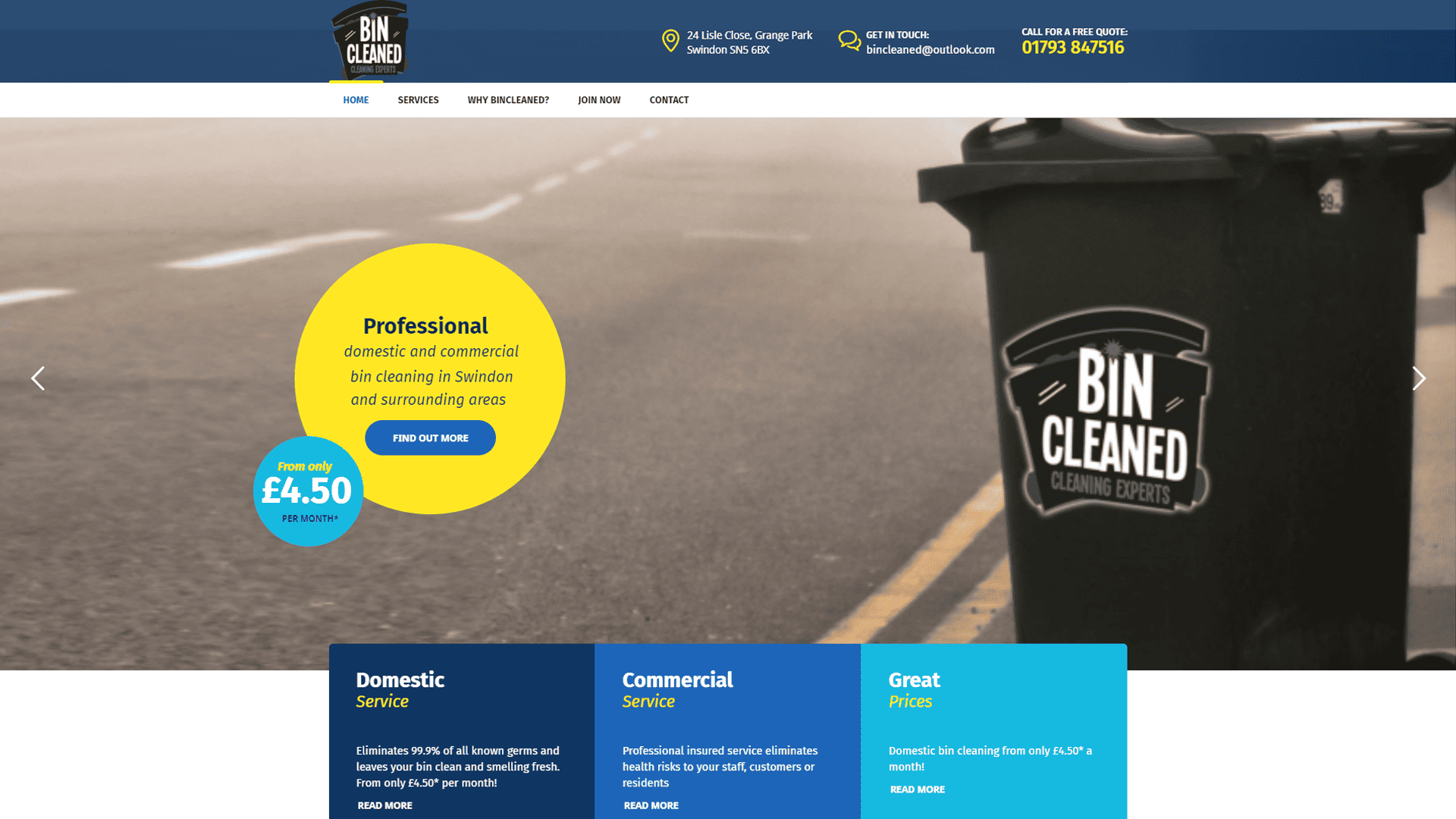 MyBespokeSite New Customer Bincleaned Swindon 1